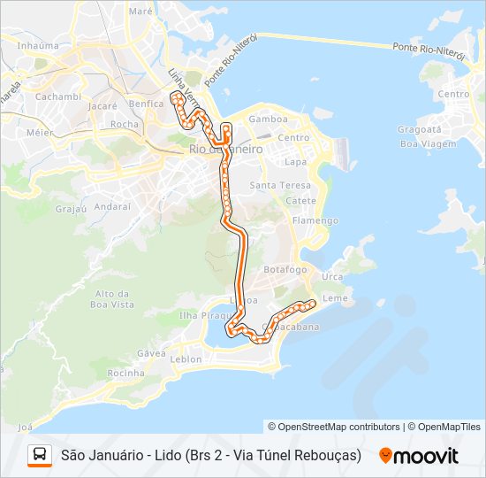 Mapa da linha 473 de ônibus