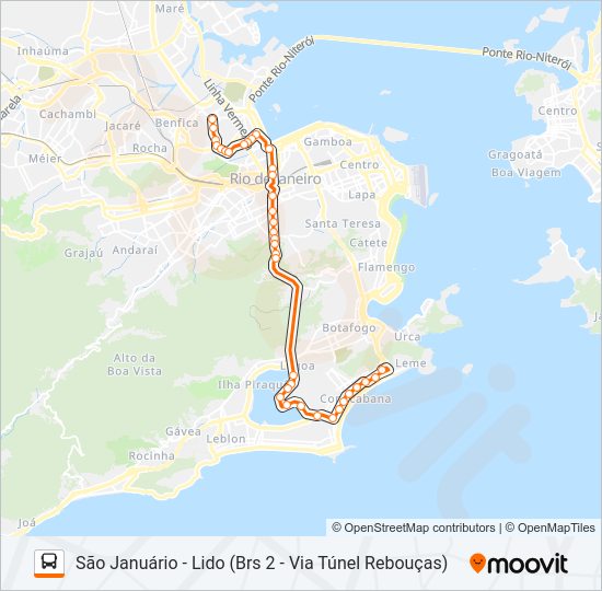 Mapa da linha 473 de ônibus