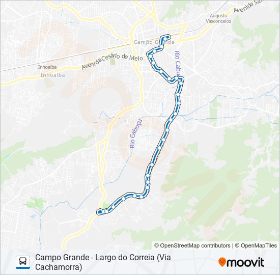 Mapa de 835 de autobús