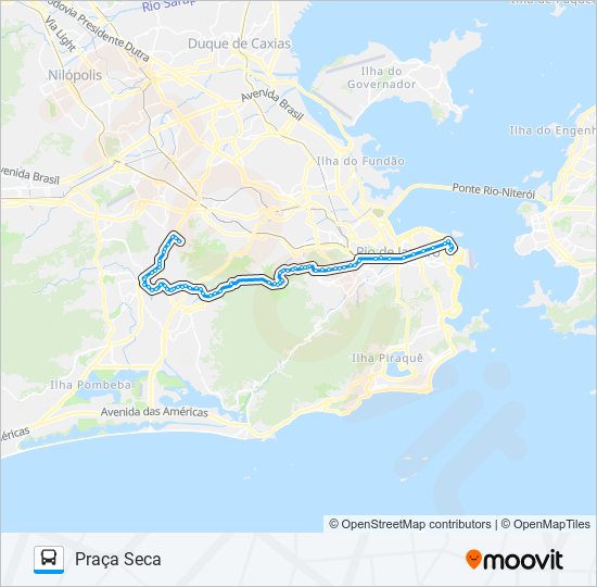 Mapa da linha 306 de Bus