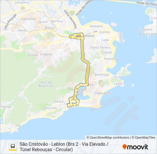 Mapa da linha 460 de ônibus