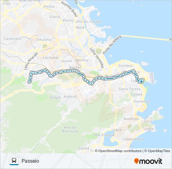 Mapa da linha 247 de ônibus