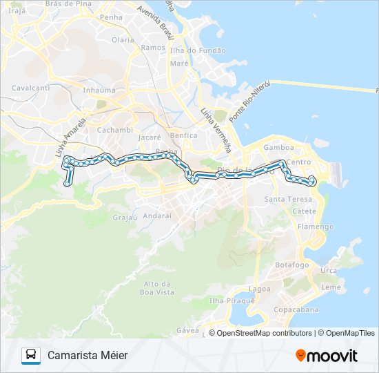Mapa da linha 247 de ônibus
