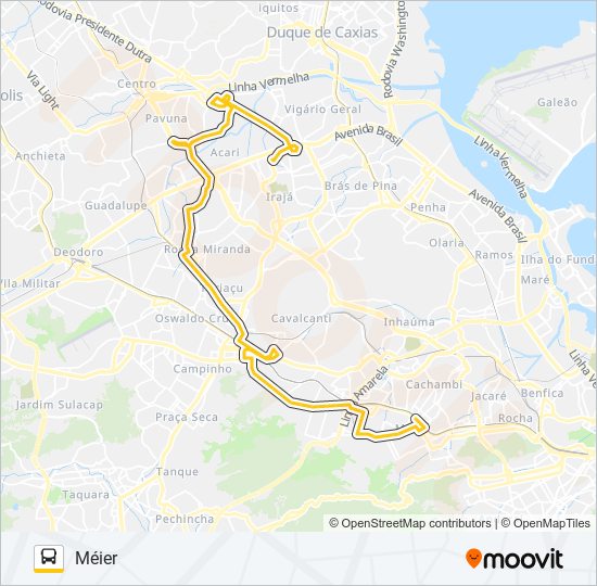 Mapa da linha 685SVA de ônibus