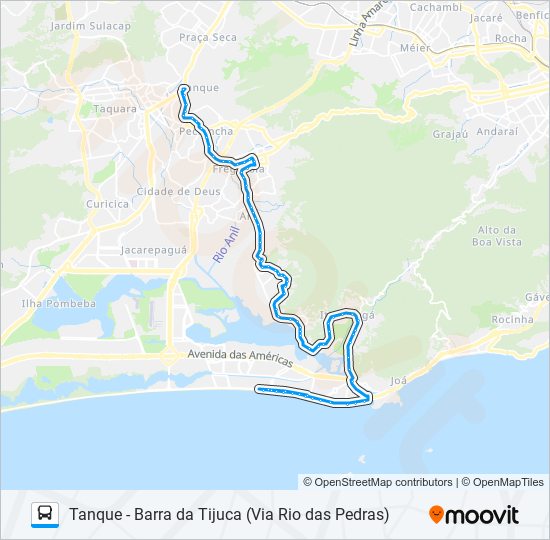 Mapa da linha 878 de ônibus