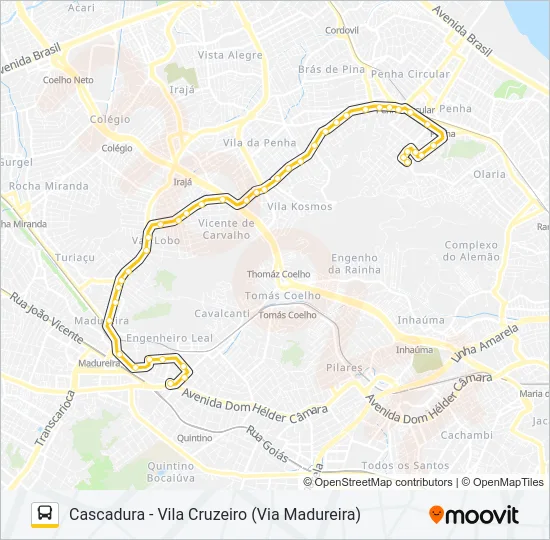 721 Bus Line Map