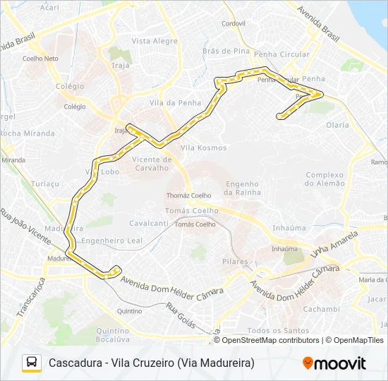721 Bus Line Map