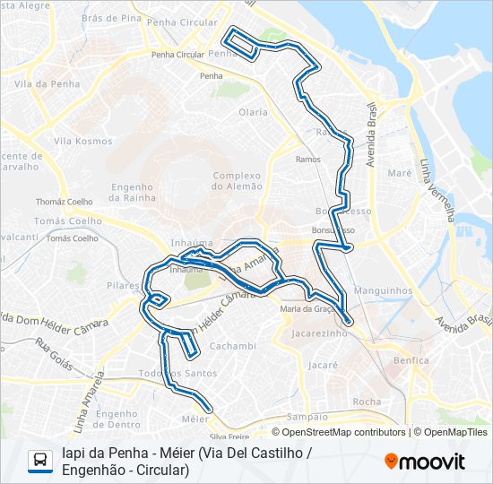 Mapa de 680 de autobús