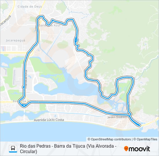 Mapa de 863 de autobús