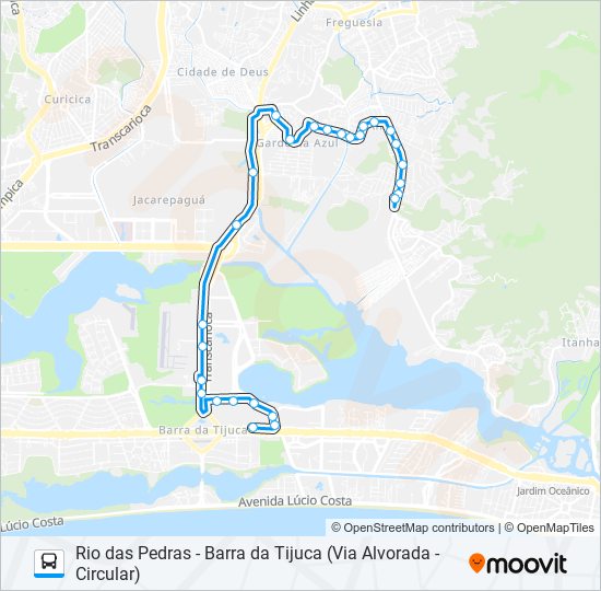 Mapa de 863 de autobús