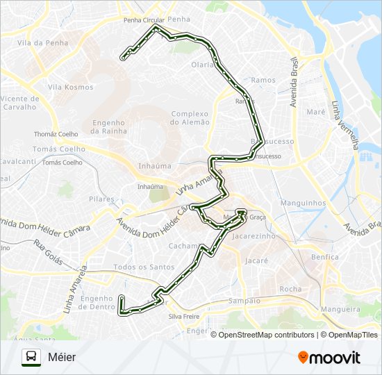 Mapa da linha 679 de ônibus