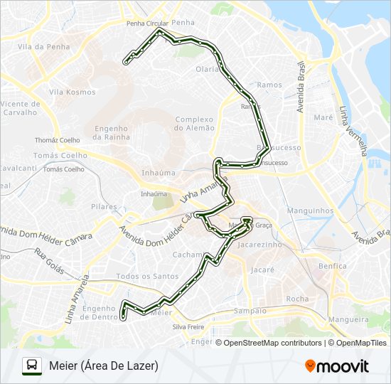 Mapa da linha 679 de ônibus