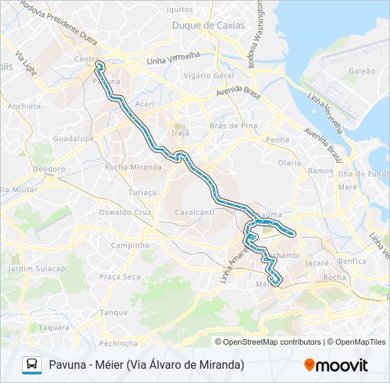 Mapa da linha 688 de ônibus