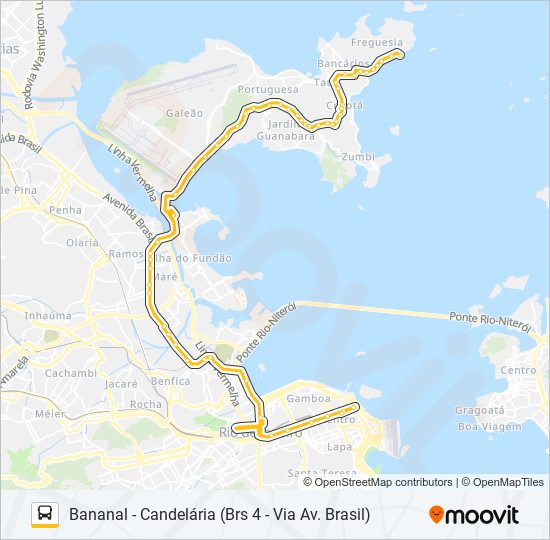 Mapa da linha 328 de ônibus