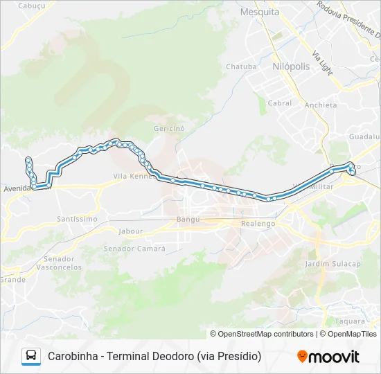 765 Bus Line Map