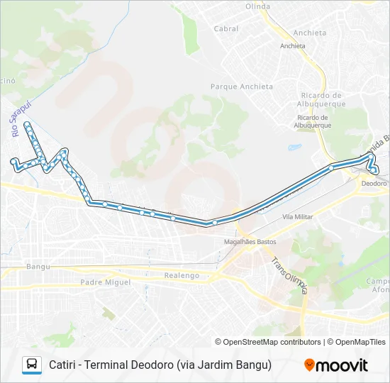 764 Bus Line Map