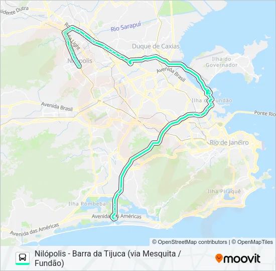 420T Bus Line Map