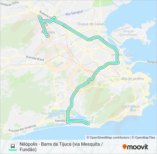 420T Bus Line Map