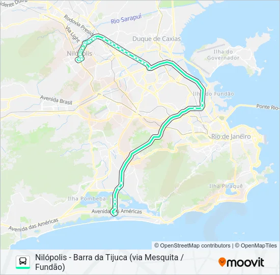 420T Bus Line Map