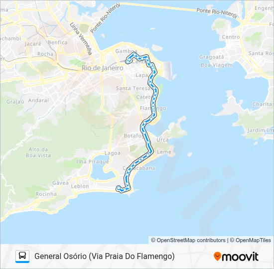 100 - TRO1 Bus Line Map