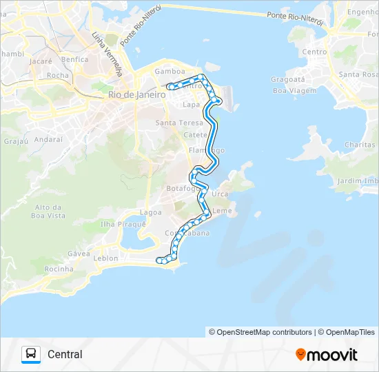 100 - TRO1 Bus Line Map