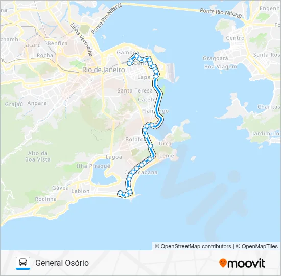 100 - TRO1 Bus Line Map