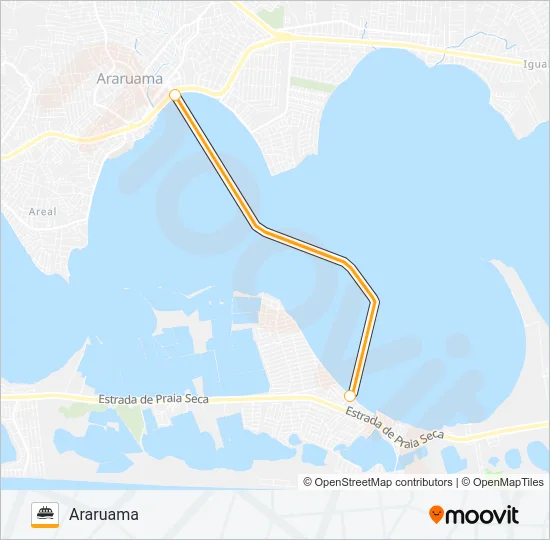 ARARUAMA - PRAIA SECA Ferry Line Map
