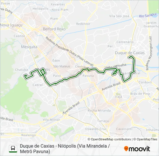 138I Bus Line Map