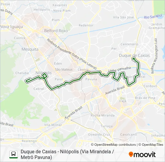 138I Bus Line Map