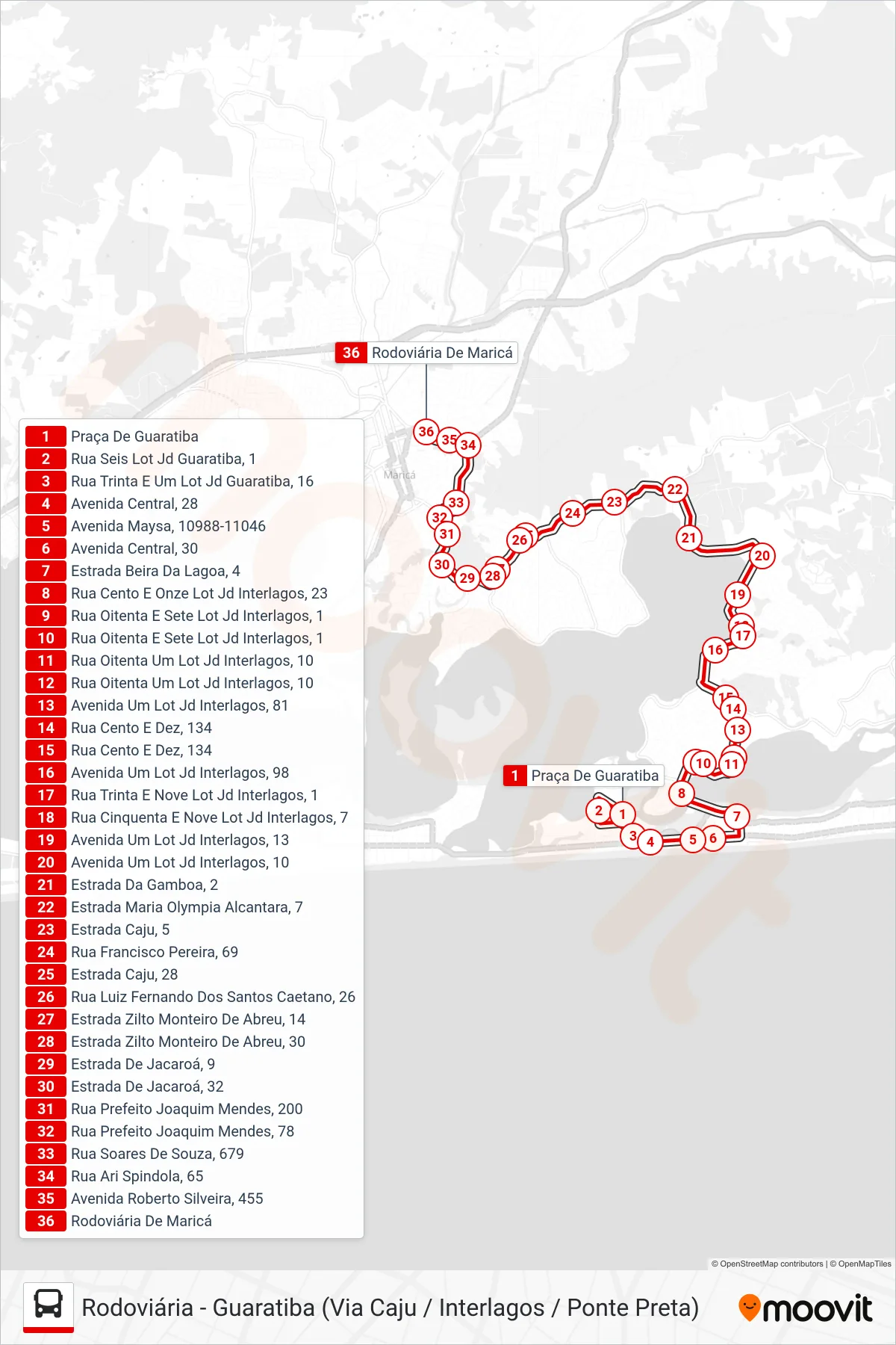 Rota e paradas da linha de ônibus E09 (Rodoviária (Via Rua 110)) no mapa