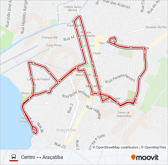 Mapa de E11 de autobús