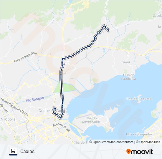 Mapa da linha 1404I (EXECUTIVO) de ônibus