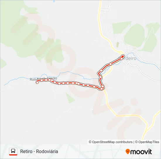 RETIRO - RODOVIÁRIA Bus Line Map