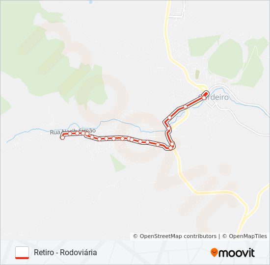 RETIRO - RODOVIÁRIA bus Line Map