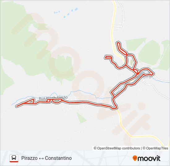 Mapa da linha PIRAZZO - CONSTANTINO de ônibus