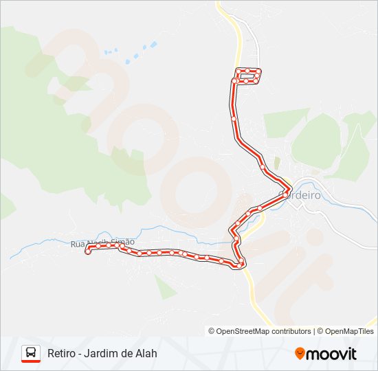 RETIRO - JARDIM DE ALAH bus Line Map