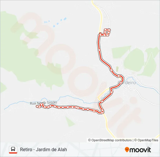 RETIRO - JARDIM DE ALAH Bus Line Map
