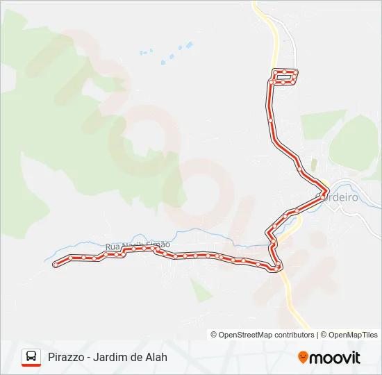 PIRAZZO - JARDIM DE ALAH Bus Line Map