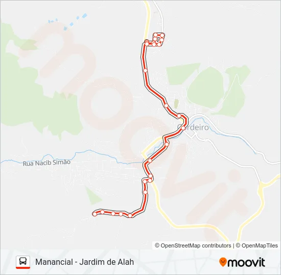 MANANCIAL - JARDIM DE ALAH Bus Line Map