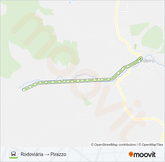 Mapa da linha PIRAZZO - CAMPANATI de ônibus