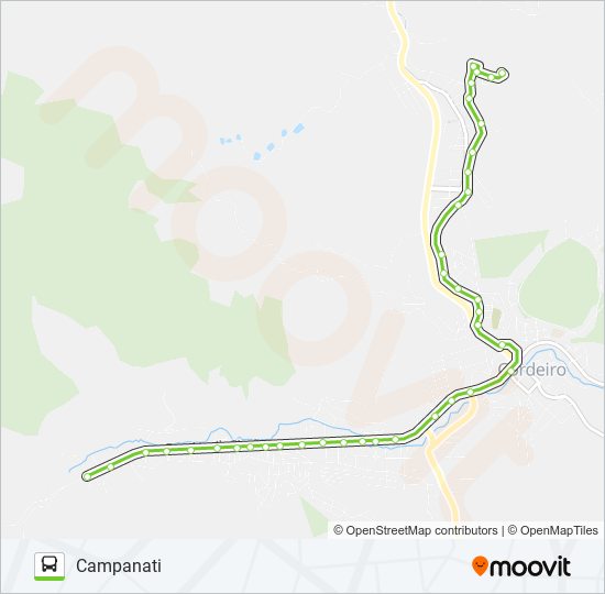 Mapa da linha PIRAZZO - CAMPANATI de ônibus