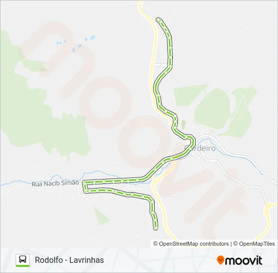 RODOLFO - LAVRINHAS Bus Line Map