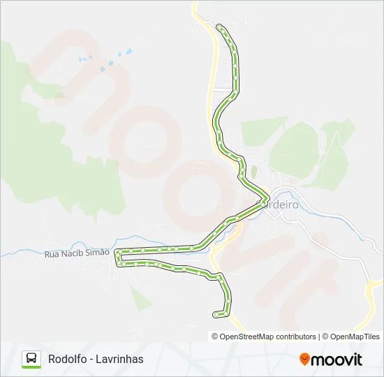 RODOLFO - LAVRINHAS Bus Line Map