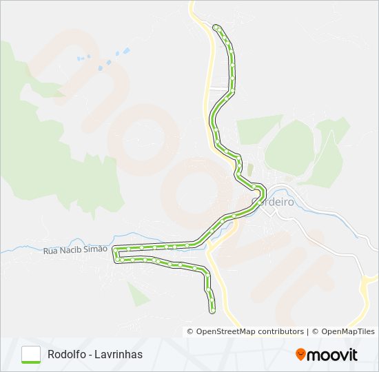 RODOLFO - LAVRINHAS bus Line Map