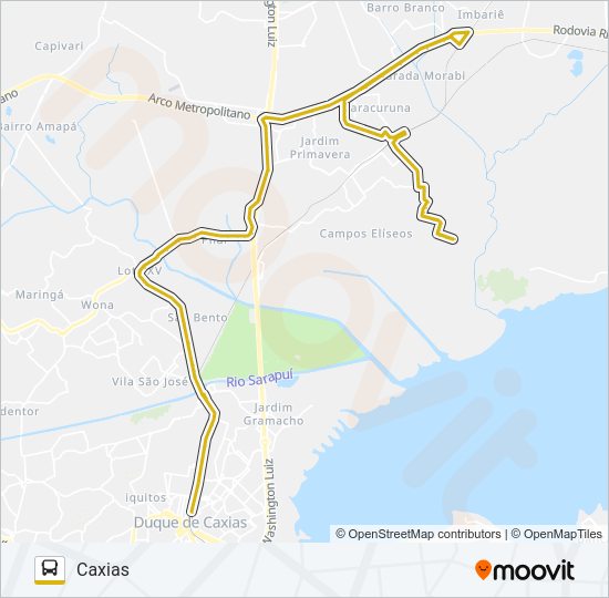 Mapa da linha 509 de ônibus