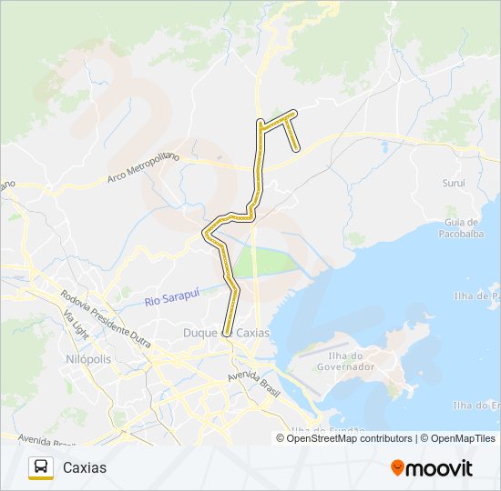 Mapa da linha 511 de ônibus