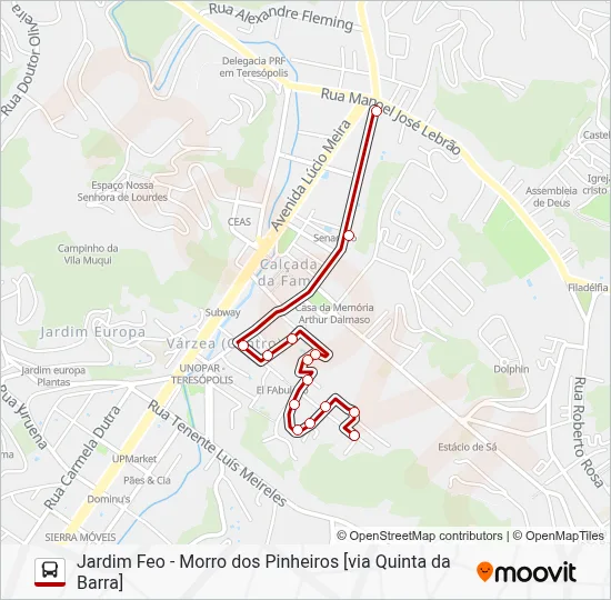 15 Bus Line Map