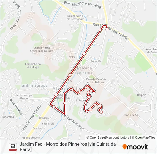 15 Bus Line Map