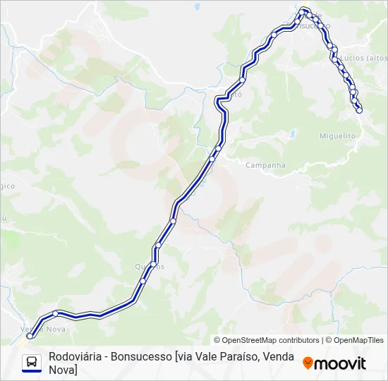 74 Bus Line Map