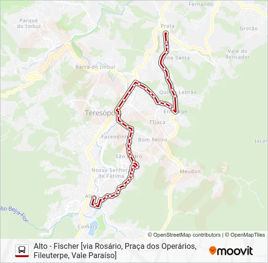 40 Bus Line Map